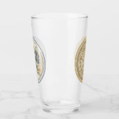 G Creation Office - blaue Blume Glas (Links)