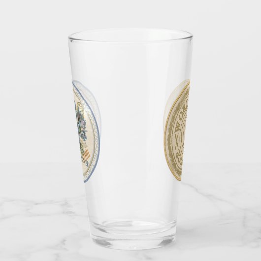 G Creation Office - blaue Blume Glas (Links)