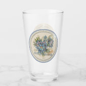 G Creation Office - blaue Blume Glas (Vorderseite)