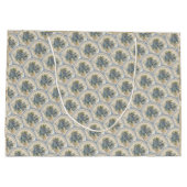 G Creation Office - blaue Blume Große Geschenktüte (Rückseite)