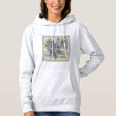 G Creation Office - blaue Blume Hoodie (Vorderseite)