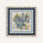 G Creation Office - blaue Blume Notizblock (Vorderseite)