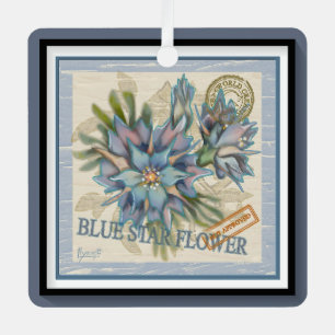 G Creation Office - blaue Blume Ornament Aus Metall