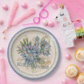 G Creation Office - blaue Blume Pappteller (Party)