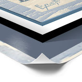 G Creation Office - blaue Blume Poster (Ecke)