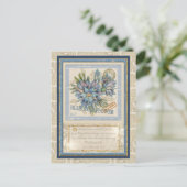 G Creation Office - blaue Blume Postkarte (Stehend Vorderseite)