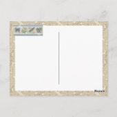 G Creation Office - blaue Blume Postkarte (Rückseite)