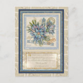 G Creation Office - blaue Blume Postkarte (Vorderseite)