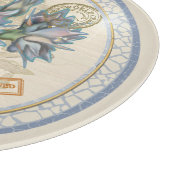 G Creation Office - blaue Blume Schneidebrett (Ecke)