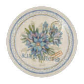 G Creation Office - blaue Blume Schneidebrett (Vorderseite)