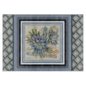G Creation Office - blaue Blume Schneidebrett (Vorderseite)