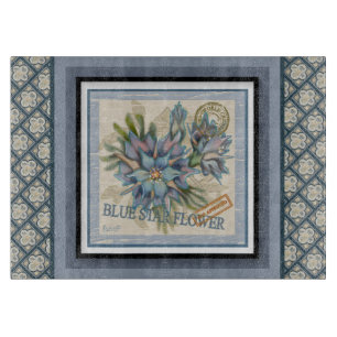 G Creation Office - blaue Blume Schneidebrett