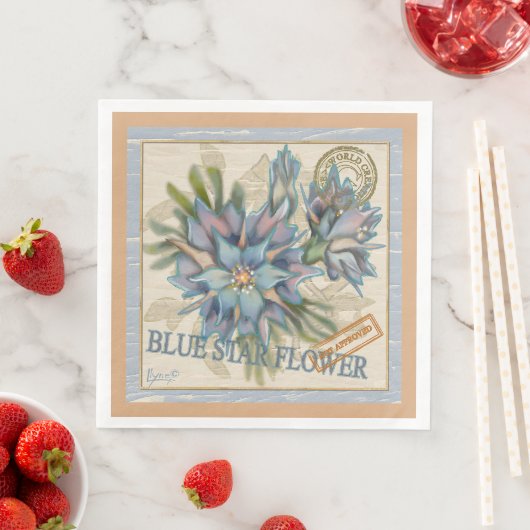 G Creation Office - blaue Blume Serviette (Beispiel)