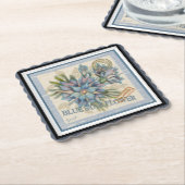 G Creation Office - blaue Blume Untersetzer (angewinkelt)