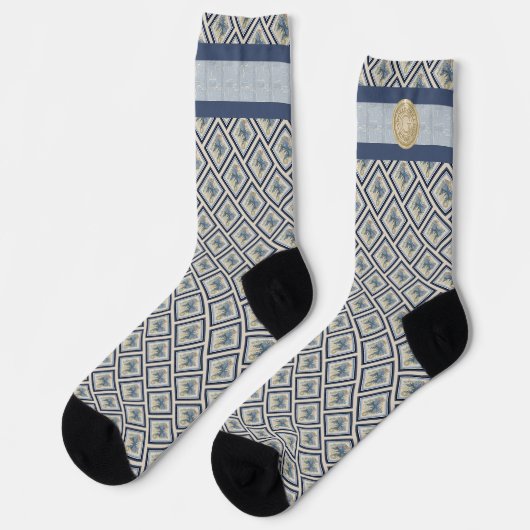 G Creation Office Blauer Schmetterling Socken (Linkes Detail)