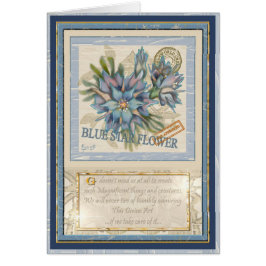 G Creation Office Blue Blume Geburtstagskarte