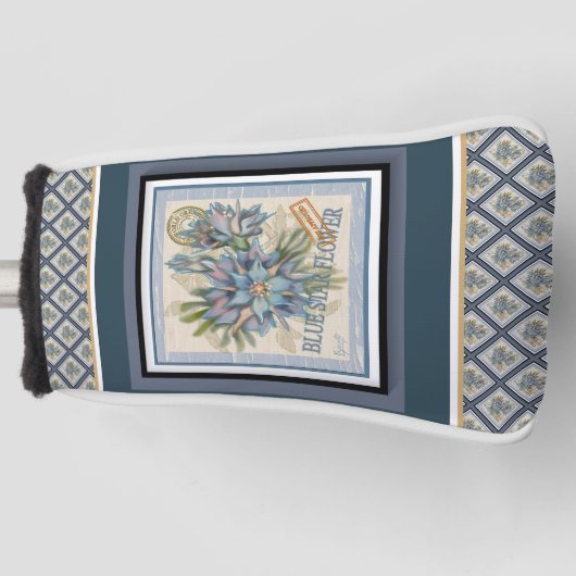 G Creation Office Blue Blume Golf Headcover (Vorderseite)