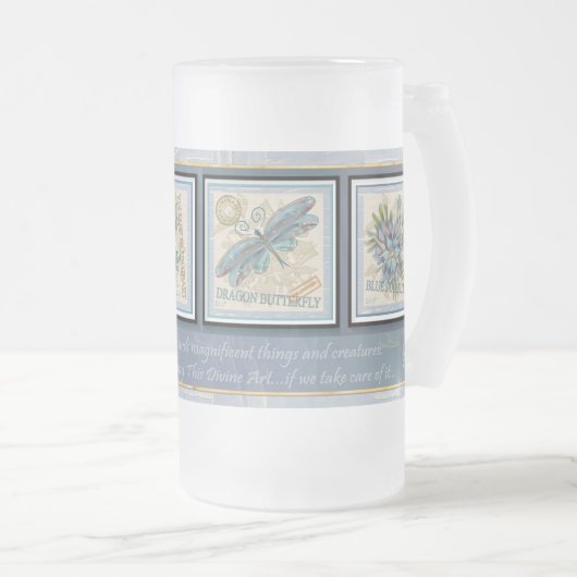 G Creation Office-Blume Mattglas Bierglas (VorderseiteRechts)