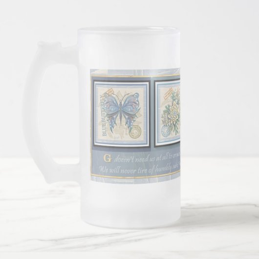 G Creation Office-Blume Mattglas Bierglas (Links)