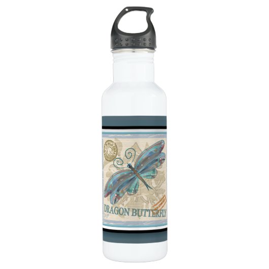 G Creation Office Dragonfly Edelstahlflasche (Vorderseite)