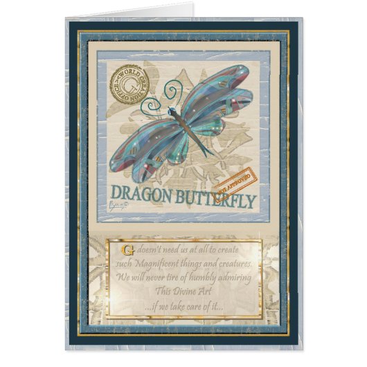 G Creation Office Dragonfly Geburtstagskarte (Vorne)