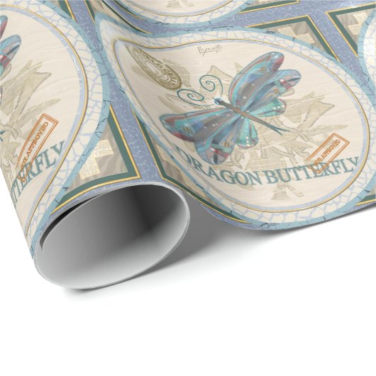 G Creation Office Dragonfly Geschenkpapier (Rolleneckpunkt)