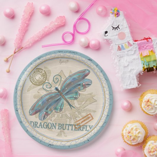 G Creation Office Dragonfly Pappteller (Party)