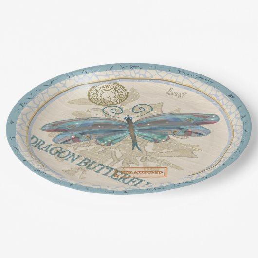 G Creation Office Dragonfly Pappteller (Schrägansicht)