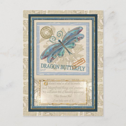 G Creation Office Dragonfly Postkarte (Vorderseite)