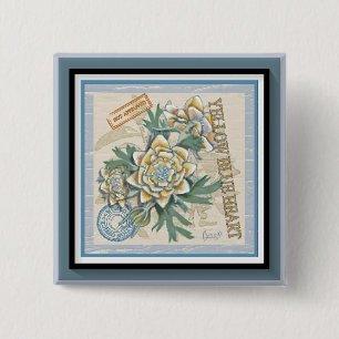 G Creation Office gelbe Blume Button