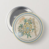 G Creation Office gelbe Blume Button (Vorne & Hinten)