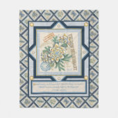 G Creation Office gelbe Blume Fleecedecke (Vorderseite)