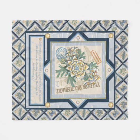 G Creation Office gelbe Blume Fleecedecke (Vorderseite (Horizontal))