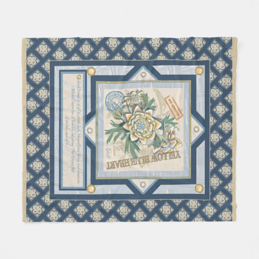 G Creation Office gelbe Blume Fleecedecke (Vorderseite (Horizontal))