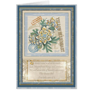 G Creation Office Gelbe Blume Geburtstagskarte