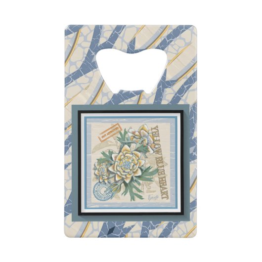 G Creation Office gelbe Blume Geldbeutel Flaschenöffner (Vorderseite)