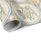 G Creation Office gelbe Blume Geschenkpapier (Rolleneckpunkt)