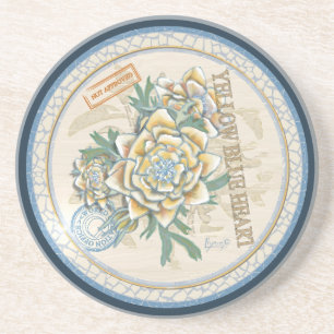 G Creation Office gelbe Blume Getränkeuntersetzer