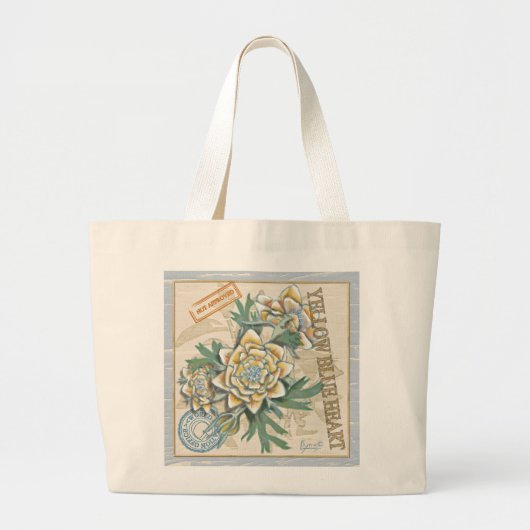 G Creation Office Gelbe Blume Jumbo Stoffbeutel (Vorne)