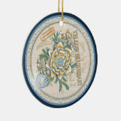 G Creation Office gelbe Blume Keramik Ornament (Rechts)