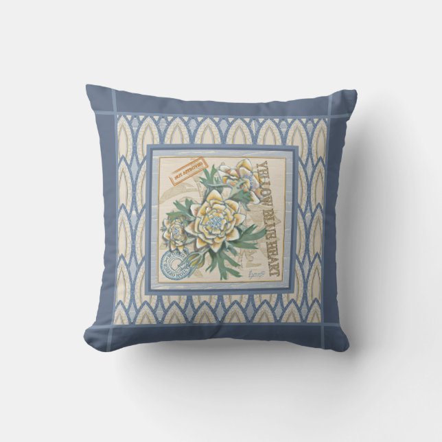 G Creation Office gelbe Blume Kissen (Vorderseite)
