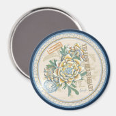 G Creation Office gelbe Blume Magnet (Vorderseite/Rückseite)