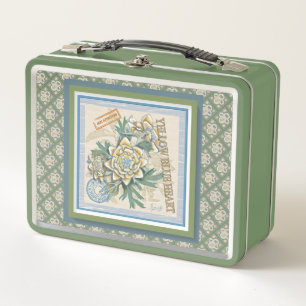 G Creation Office gelbe Blume Metall Brotdose