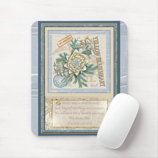 G Creation Office gelbe Blume Mousepad (Mit Mouse)