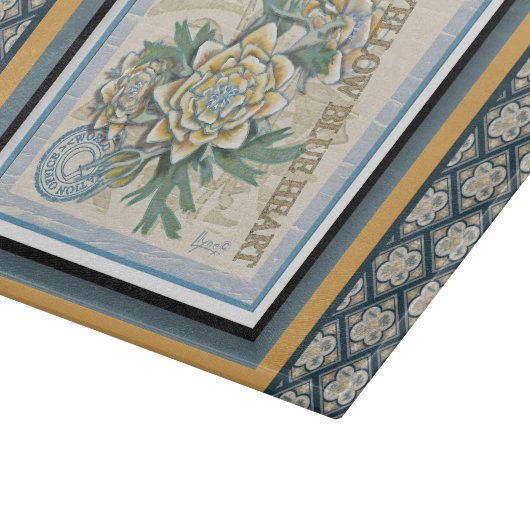 G Creation Office gelbe Blume Schneidebrett (Ecke)