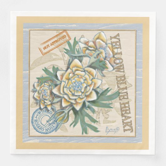 G Creation Office gelbe Blume Serviette (Vorderseite)