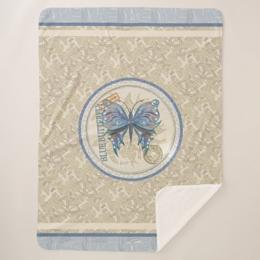 G Creation Office Schmetterling Fleece Blanket Sherpadecke (Vorderseite)