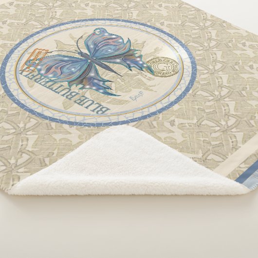 G Creation Office Schmetterling Fleece Blanket Sherpadecke (3/4)