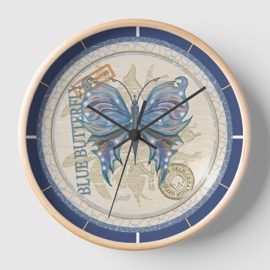 G Creation Office Schmetterling Uhr (Vorderseite)
