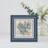 G Creative Office - blaue Blume-leere Karte (Stehend Vorderseite)